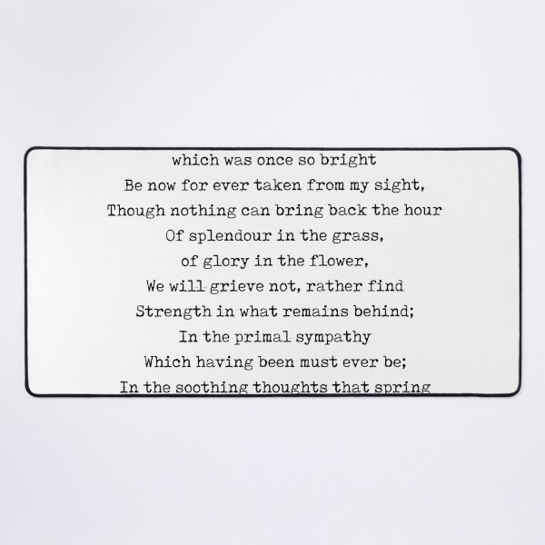 Item preview, Splendour In The Grass - William Wordsworth Poem - Literature - Typewriter Print 1 designed and sold by Studio Grafiikka.
