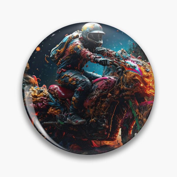 Item preview, Bad Ass Biker In A Fantastical Land of Paint designed and sold by Diego Re.