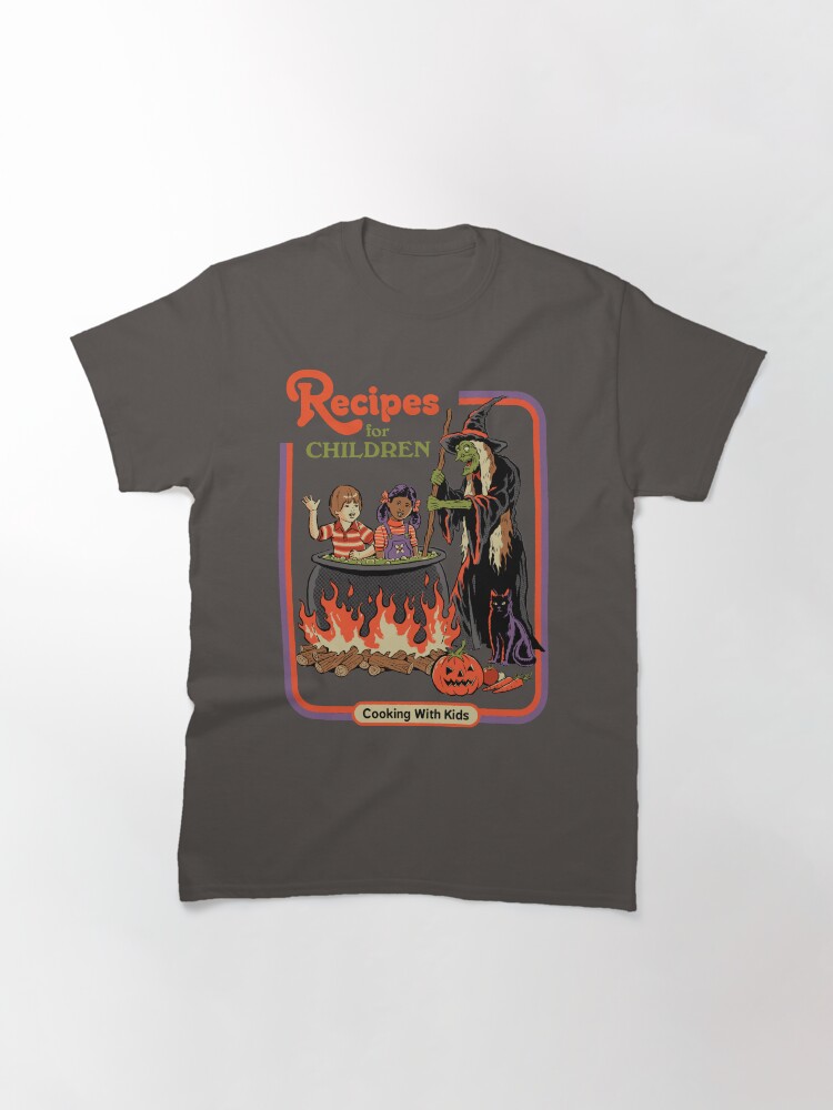 Aperçu 3 sur 7. T-shirt classique avec l'œuvre Recettes pour les enfants créée et vendue par stevenrhodes.