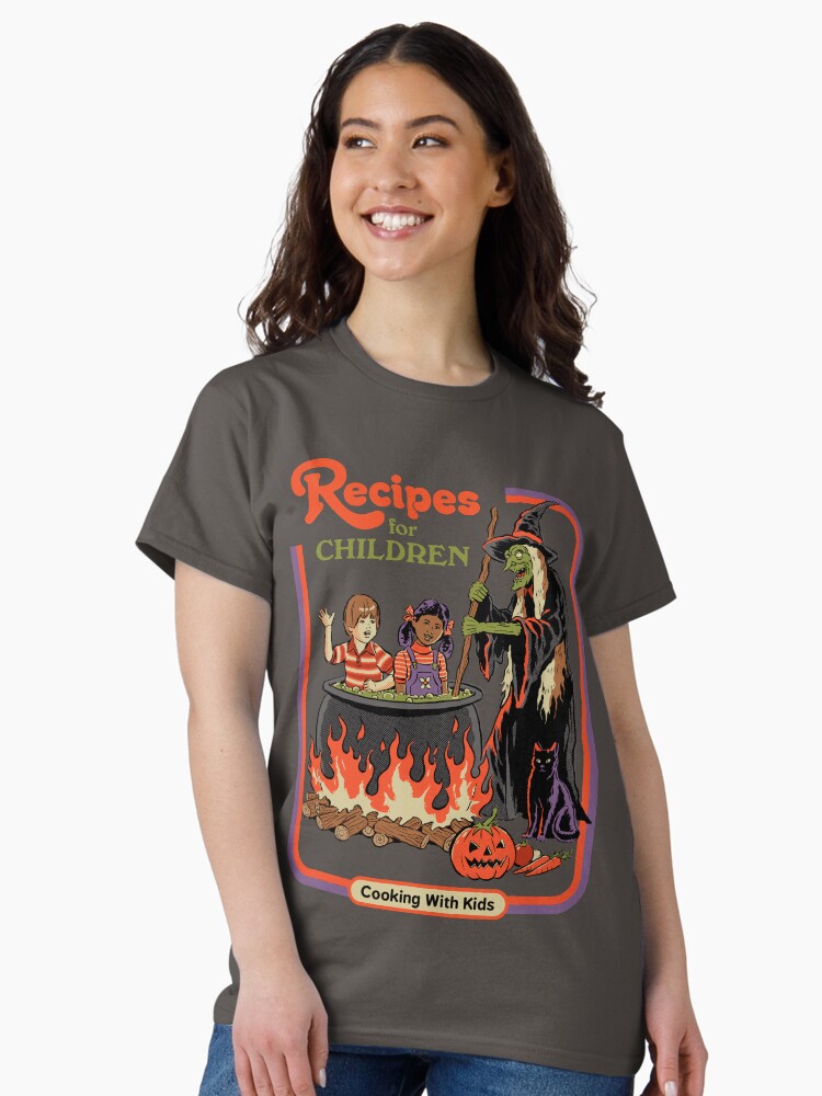 Aperçu 2 sur 7. T-shirt classique avec l'œuvre Recettes pour les enfants créée et vendue par stevenrhodes.