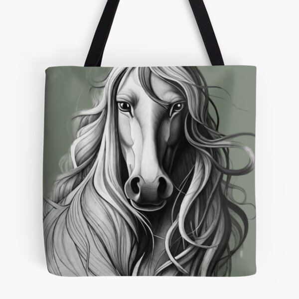 Item preview, A drawing of a horse with long hair designed and sold by Hillol Bora.