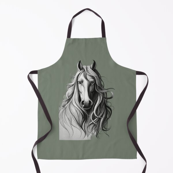 Item preview, A drawing of a horse with long hair designed and sold by Hillol Bora.