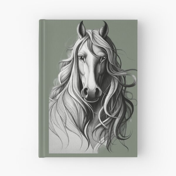Item preview, A drawing of a horse with long hair designed and sold by Hillol Bora.