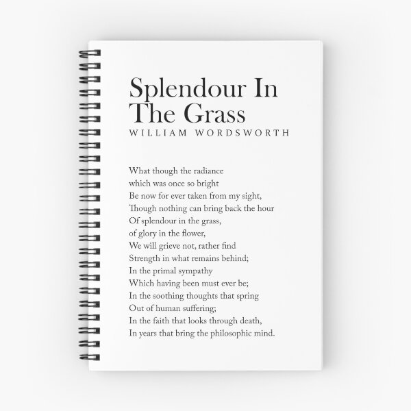 Item preview, Splendour In The Grass - William Wordsworth Poem - Literature - Typography Print 2 designed and sold by Studio Grafiikka.