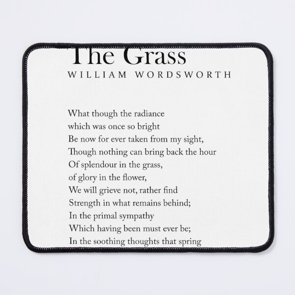 Item preview, Splendour In The Grass - William Wordsworth Poem - Literature - Typography Print 2 designed and sold by Studio Grafiikka.