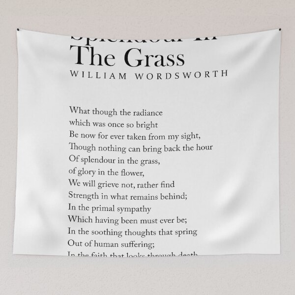 Item preview, Splendour In The Grass - William Wordsworth Poem - Literature - Typography Print 2 designed and sold by Studio Grafiikka.