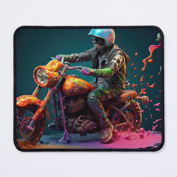 Item preview, Bad Ass Biker Drifting In Paint designed and sold by Diego Re.