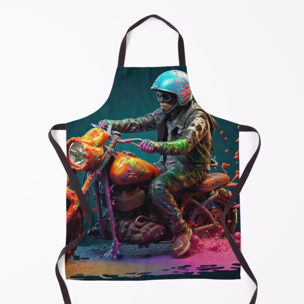 Item preview, Bad Ass Biker Drifting In Paint designed and sold by Diego Re.