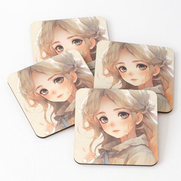 Item preview, Green-Eyed Girl with Golden Blonde Hair: Elegance and Charisma in a Captivating Design designed and sold by Neuronexia.