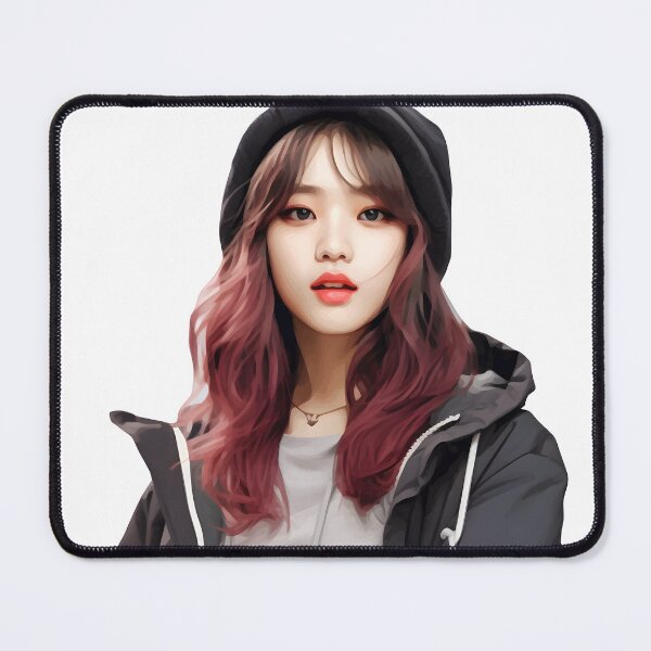 Item preview, Korean Girl with Violet Hair: Elegance and Mystery in a Captivating Design designed and sold by Neuronexia.