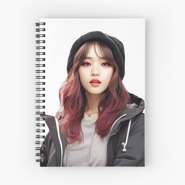 Item preview, Korean Girl with Violet Hair: Elegance and Mystery in a Captivating Design designed and sold by Neuronexia.
