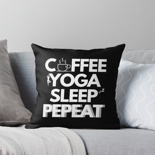 Item preview, Coffee yoga sleep repeat / Funny meditation and joke saying designed and sold by idrawwhatifeel.