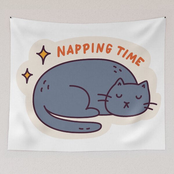 Item preview, cute cat napping time designed and sold by esycrazy.