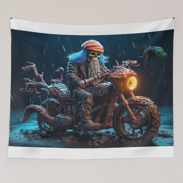 Item preview, Bad Ass Biker With On A Organic Bike designed and sold by Diego Re.