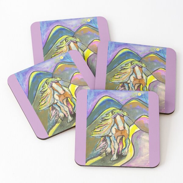 Item preview, Colorful Pony at night, gouache painting  designed and sold by altairaleon.