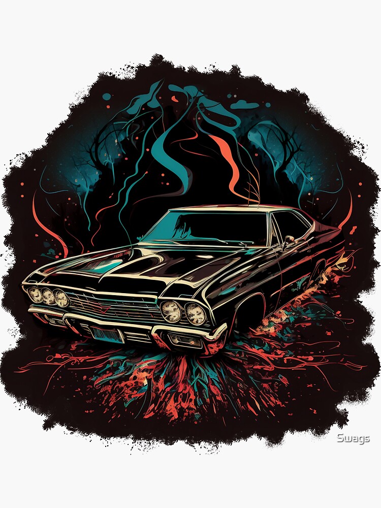 Chevy Impala 1967 ~ Supernatural Sticker for Sale by Swags