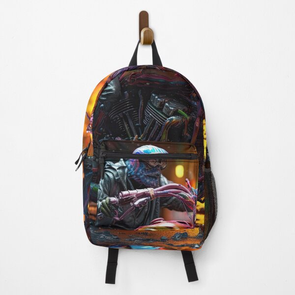 Item preview, Bad Ass Biker On A Multicolor Melting Bike designed and sold by Diego Re.
