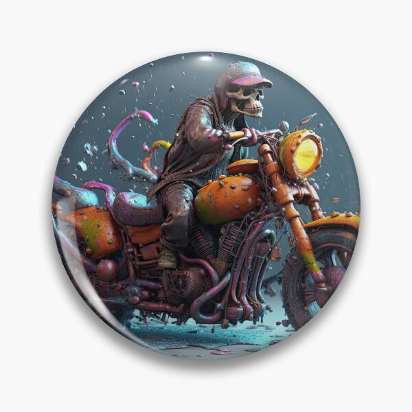 Item preview, Bad Ass Biker On A Evaporating Paint Bike designed and sold by Diego Re.