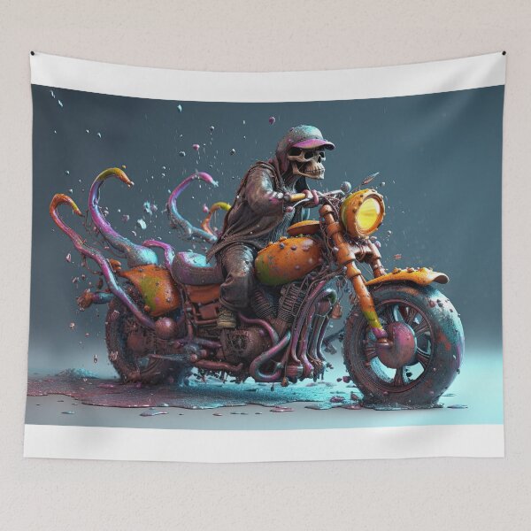 Item preview, Bad Ass Biker On A Evaporating Paint Bike designed and sold by Diego Re.