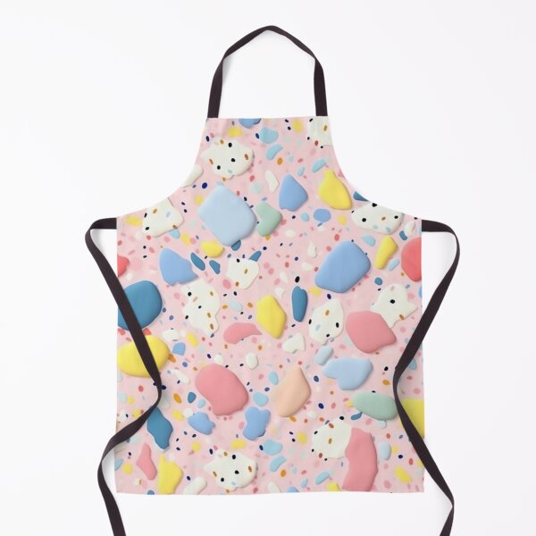 Aperçu de l'œuvre Modèle sans couture de terrazzo de guimauves colorées et de granules de sucre, généré par l'IA créée et vendue par drawerwalker.