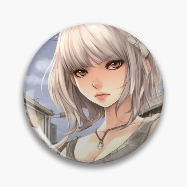 Item preview, White-Haired Manga Girl: Grace and Sweetness in an Enchanting Design designed and sold by Neuronexia.
