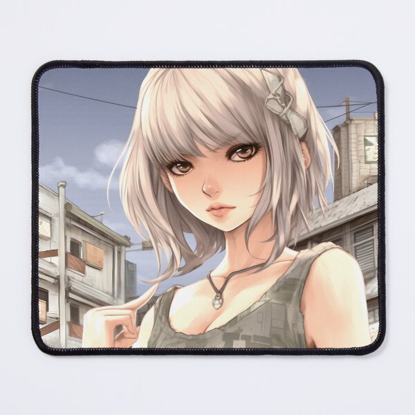 Item preview, White-Haired Manga Girl: Grace and Sweetness in an Enchanting Design designed and sold by Neuronexia.