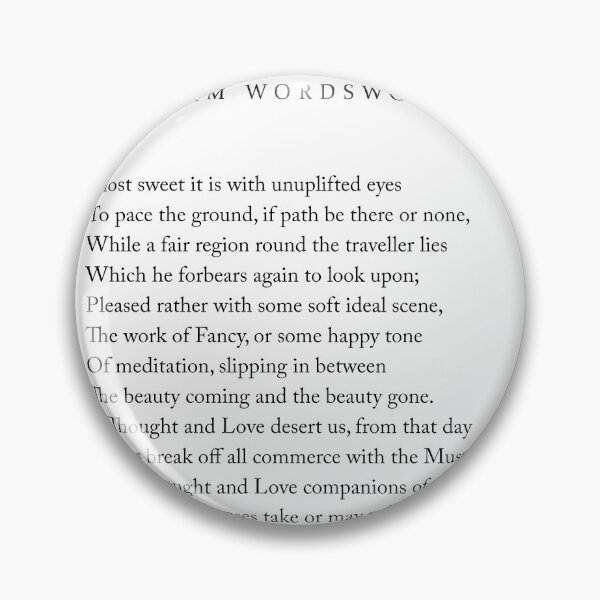 Item preview, Most Sweet It Is - William Wordsworth Poem - Literature - Typography Print 1 designed and sold by Studio Grafiikka.
