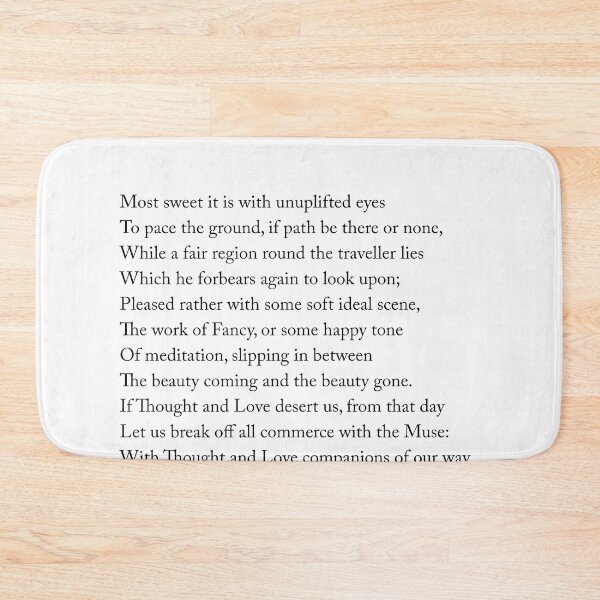 Item preview, Most Sweet It Is - William Wordsworth Poem - Literature - Typography Print 1 designed and sold by Studio Grafiikka.