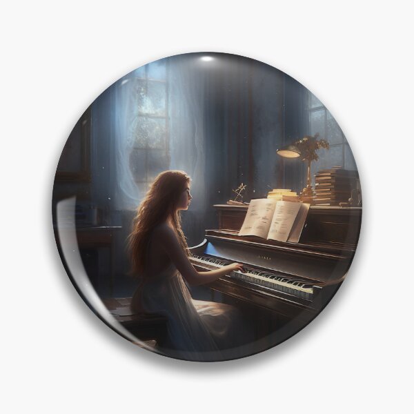 Item preview, Melodies of the Divine: The Harmonious Goddess and Her Silver-Clad Piano designed and sold by oanaunciuleanu.