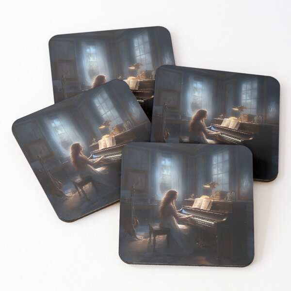 Item preview, Melodies of the Divine: The Harmonious Goddess and Her Silver-Clad Piano designed and sold by oanaunciuleanu.