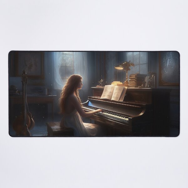 Item preview, Melodies of the Divine: The Harmonious Goddess and Her Silver-Clad Piano designed and sold by oanaunciuleanu.