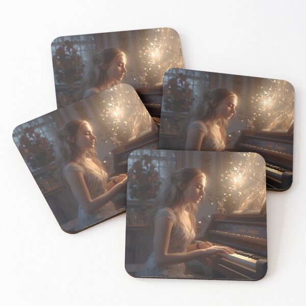Item preview, Melodies of the Divine: The Harmonious Goddess and Her Silver-Clad Piano designed and sold by oanaunciuleanu.