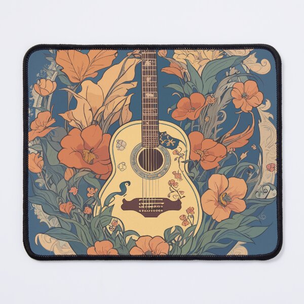 Item preview, Classic Guitar in Flowers - Digital Artwork - Music Lover designed and sold by thrillquest.