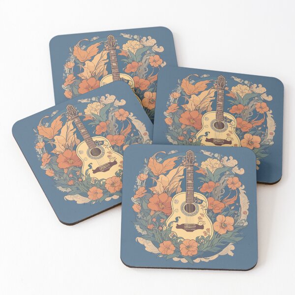 Item preview, Classic Guitar in Flowers - Digital Artwork - Music Lover designed and sold by thrillquest.