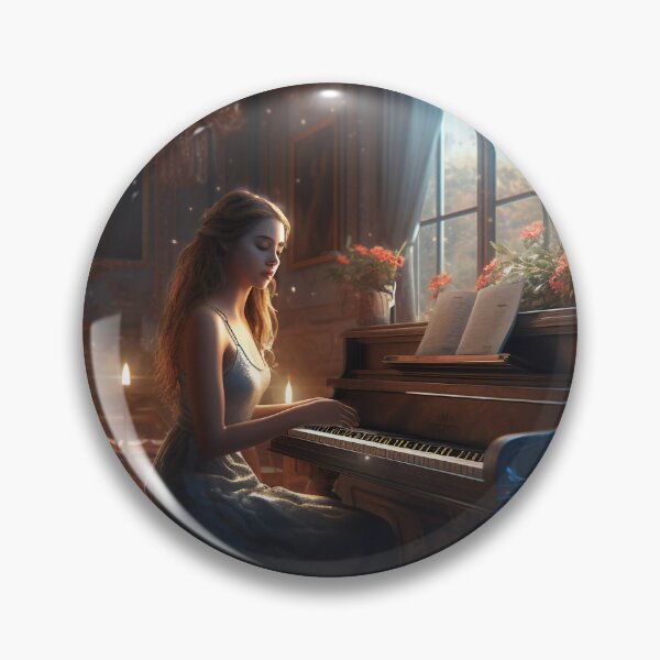 Item preview, Melodies of the Divine: The Harmonious Goddess and Her Silver-Clad Piano designed and sold by oanaunciuleanu.