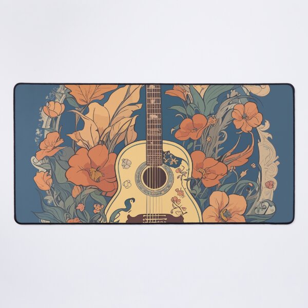 Item preview, Classic Guitar in Flowers - Digital Artwork - Music Lover designed and sold by thrillquest.