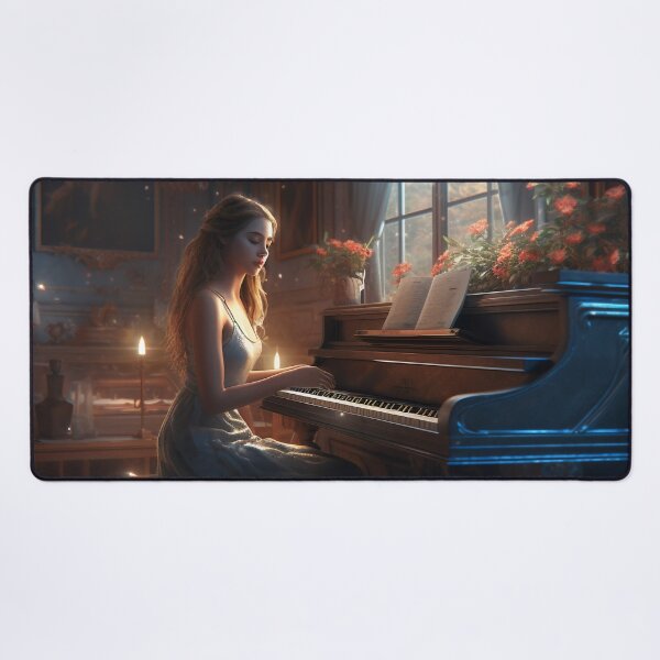 Item preview, Melodies of the Divine: The Harmonious Goddess and Her Silver-Clad Piano designed and sold by oanaunciuleanu.