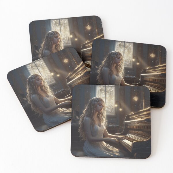 Item preview, Melodies of the Divine: The Harmonious Goddess and Her Silver-Clad Piano designed and sold by oanaunciuleanu.