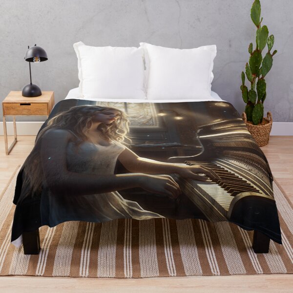 Item preview, Melodies of the Divine: The Harmonious Goddess and Her Silver-Clad Piano designed and sold by oanaunciuleanu.
