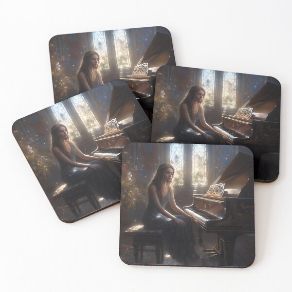 Item preview, Melodies of the Divine: The Harmonious Goddess and Her Silver-Clad Piano designed and sold by oanaunciuleanu.
