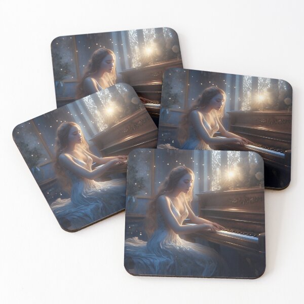 Item preview, Melodies of the Divine: The Harmonious Goddess and Her Silver-Clad Piano designed and sold by oanaunciuleanu.