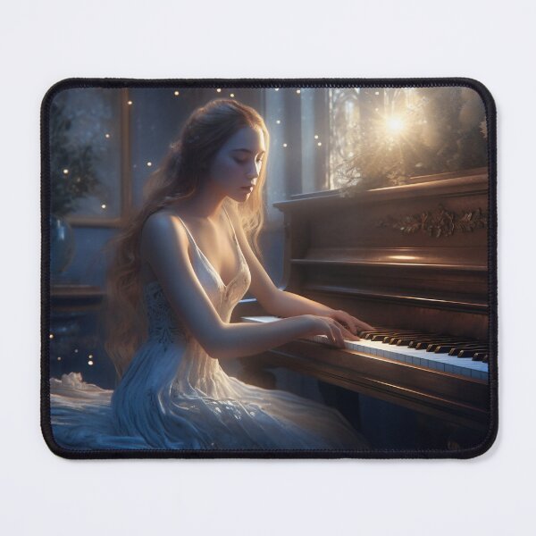 Item preview, Melodies of the Divine: The Harmonious Goddess and Her Silver-Clad Piano designed and sold by oanaunciuleanu.