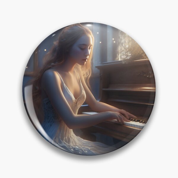 Item preview, Melodies of the Divine: The Harmonious Goddess and Her Silver-Clad Piano designed and sold by oanaunciuleanu.