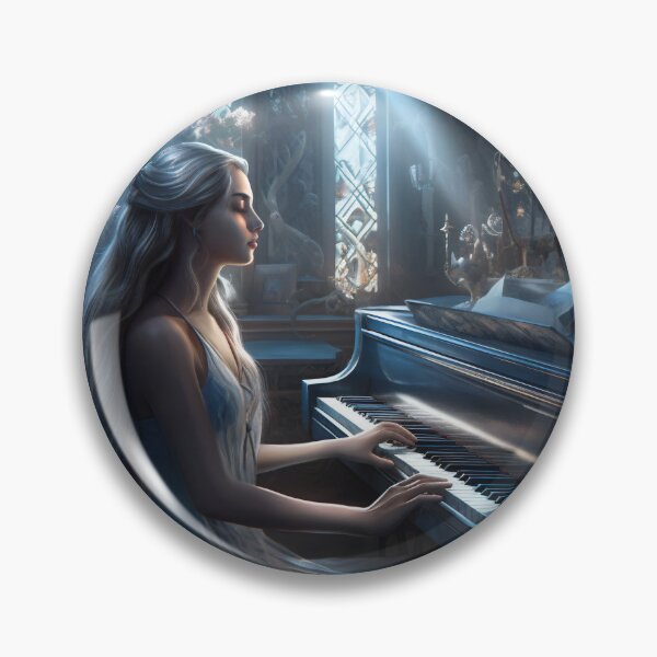 Item preview, Melodies of the Divine: The Harmonious Goddess and Her Silver-Clad Piano designed and sold by oanaunciuleanu.