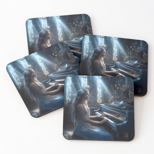 Item preview, Melodies of the Divine: The Harmonious Goddess and Her Silver-Clad Piano designed and sold by oanaunciuleanu.