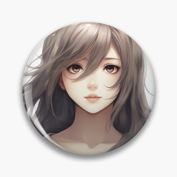 Item preview, Gray-Eyed and Gray-Haired Manga Girl: Mystery and Elegance in an Enchanting Design designed and sold by Neuronexia.