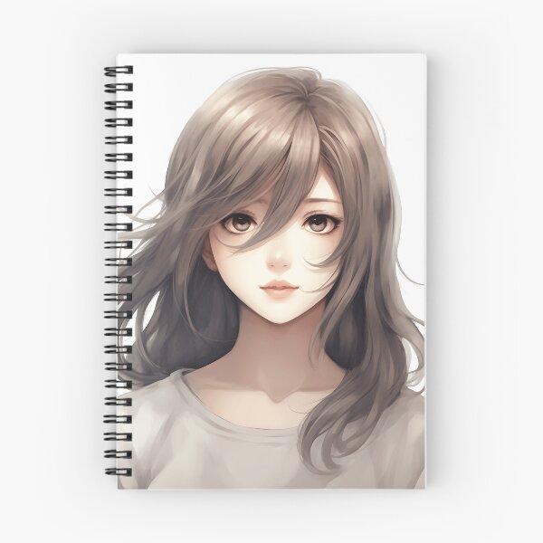 Item preview, Gray-Eyed and Gray-Haired Manga Girl: Mystery and Elegance in an Enchanting Design designed and sold by Neuronexia.