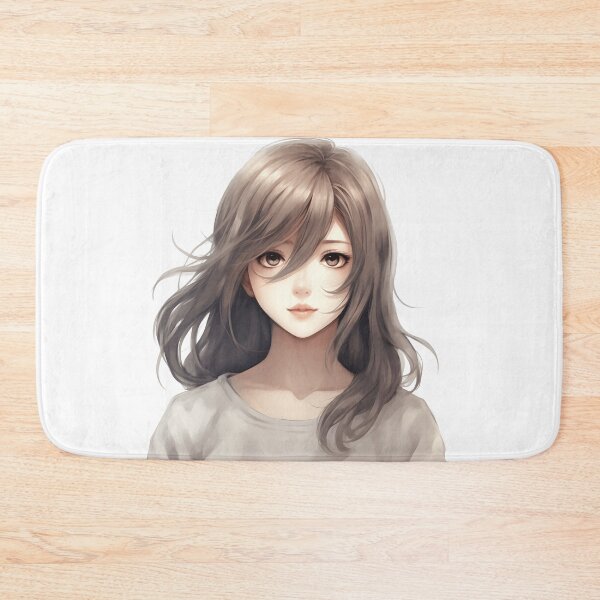 Item preview, Gray-Eyed and Gray-Haired Manga Girl: Mystery and Elegance in an Enchanting Design designed and sold by Neuronexia.