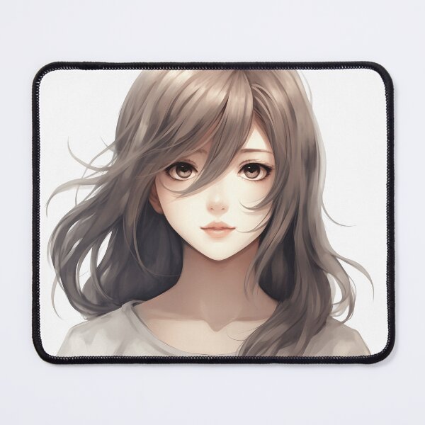 Item preview, Gray-Eyed and Gray-Haired Manga Girl: Mystery and Elegance in an Enchanting Design designed and sold by Neuronexia.