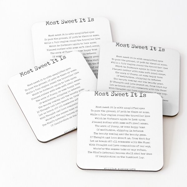 Item preview, Most Sweet It Is - William Wordsworth Poem - Literature - Typewriter Print 2 designed and sold by Studio Grafiikka.